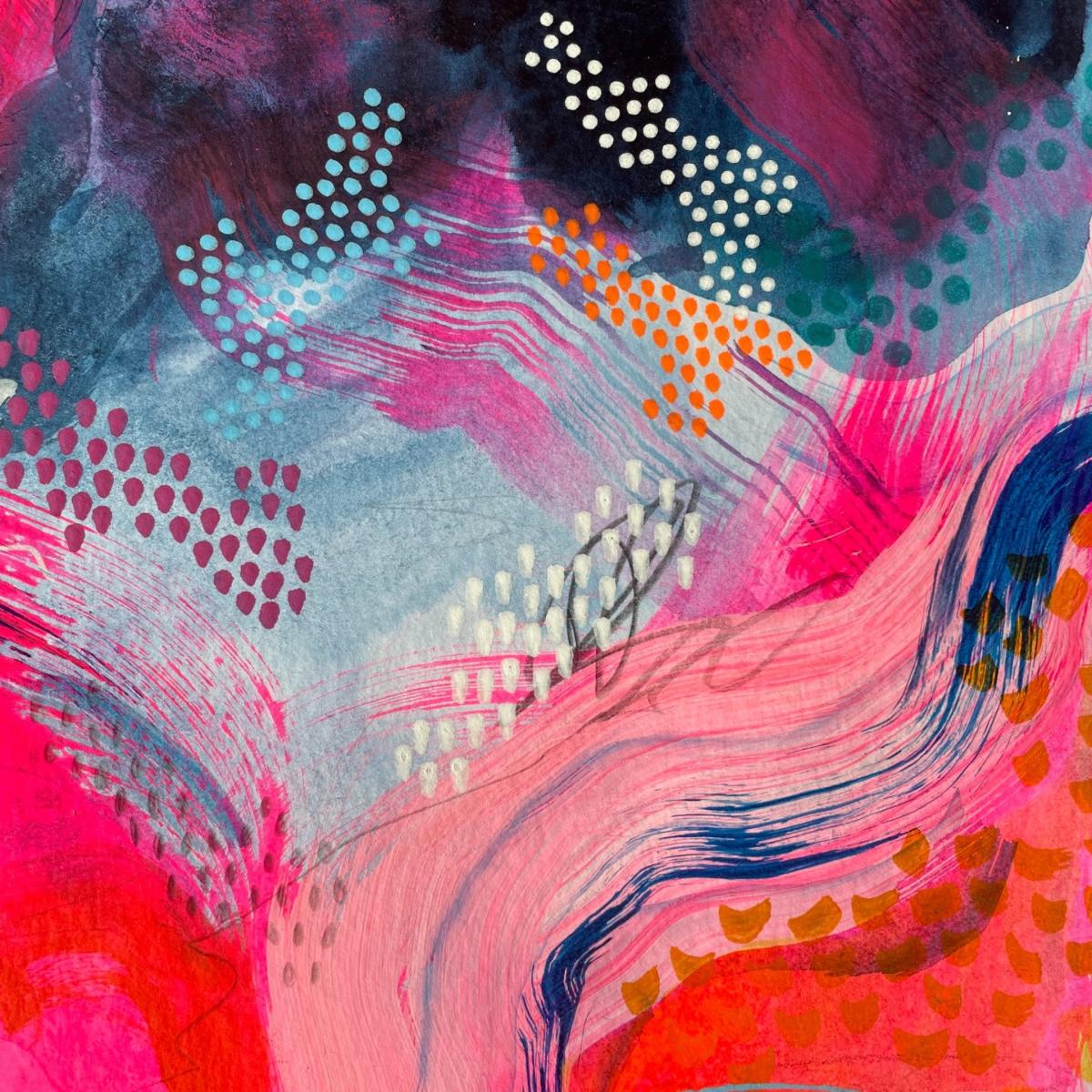 Pink / Purple / Blue Sun Salutations - Large Abstract Print | Jessica Slack Studio – image 2
