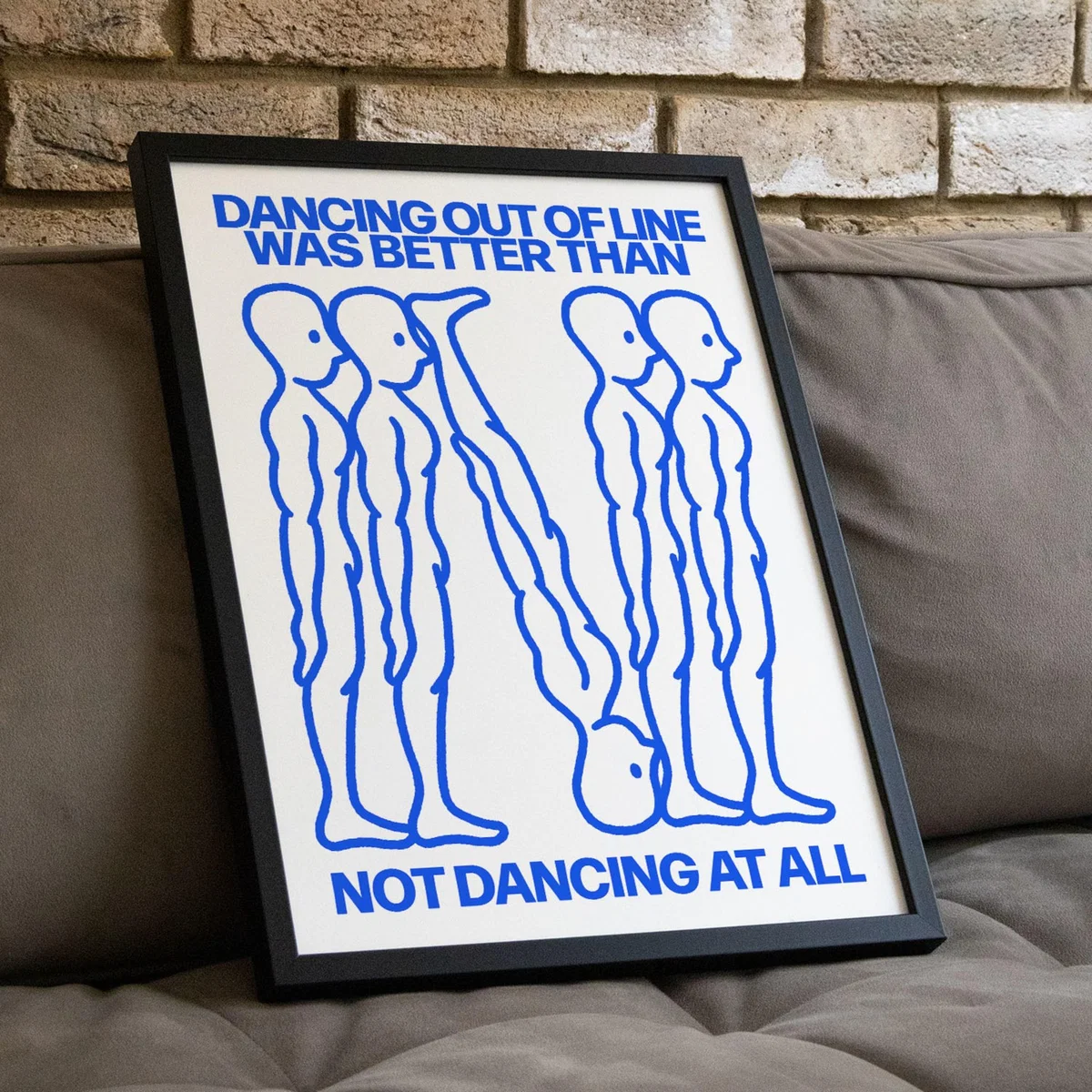 Blue Out Of Line - Giclee Fine Art Print - Small | 12 X 16" | East Side Studio London – image 5