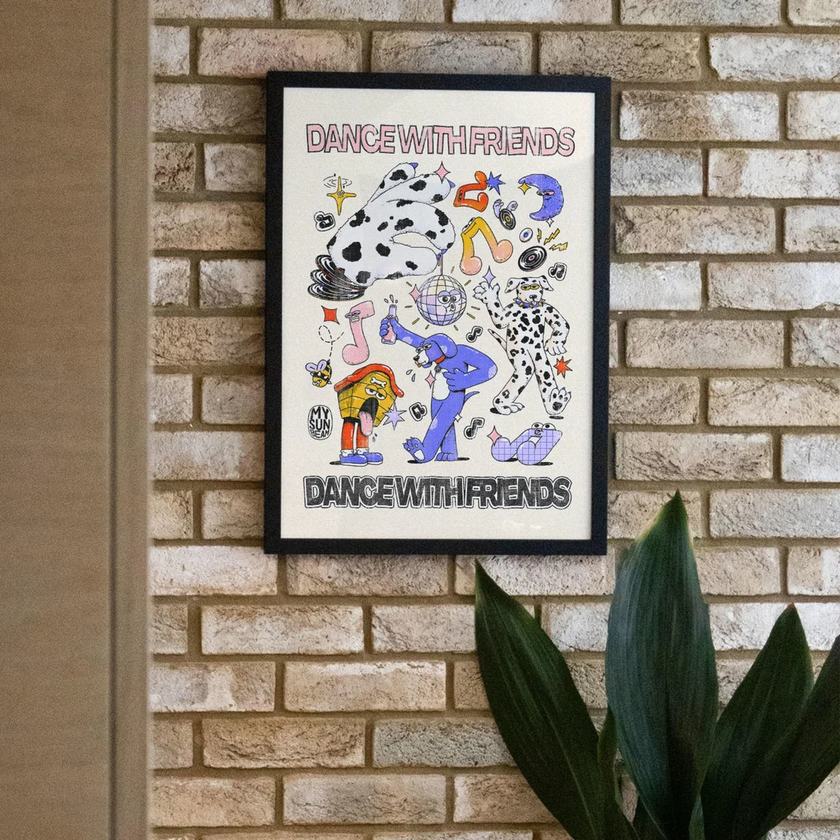 Neutrals Dance With Friends - Giclee Fine Art Print - Large | A2 | 420 X 594Mm | East Side Studio London – image 4