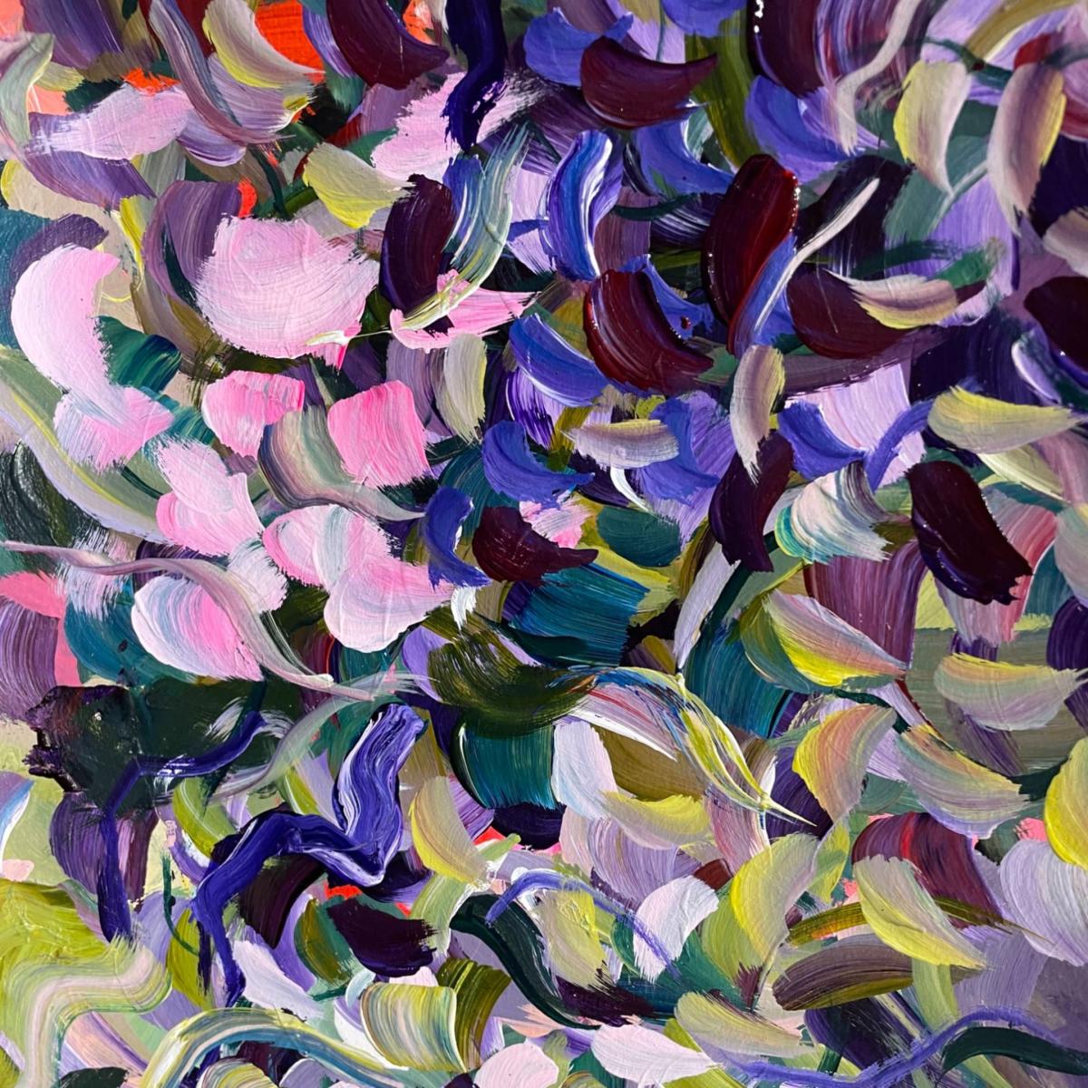 Pink / Purple Lavender Abstract Floral Print Pair Jessica Slack Studio – image 5