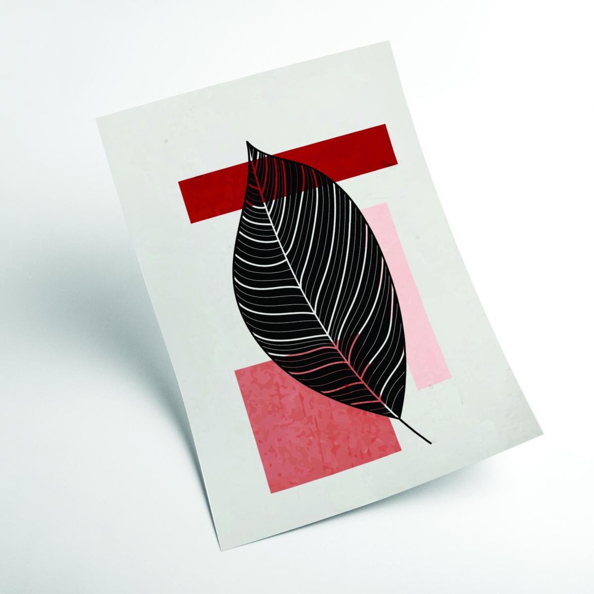 Pink / Purple Abstract Leaf Vibe Ii Medium Stanley Print House – image 2