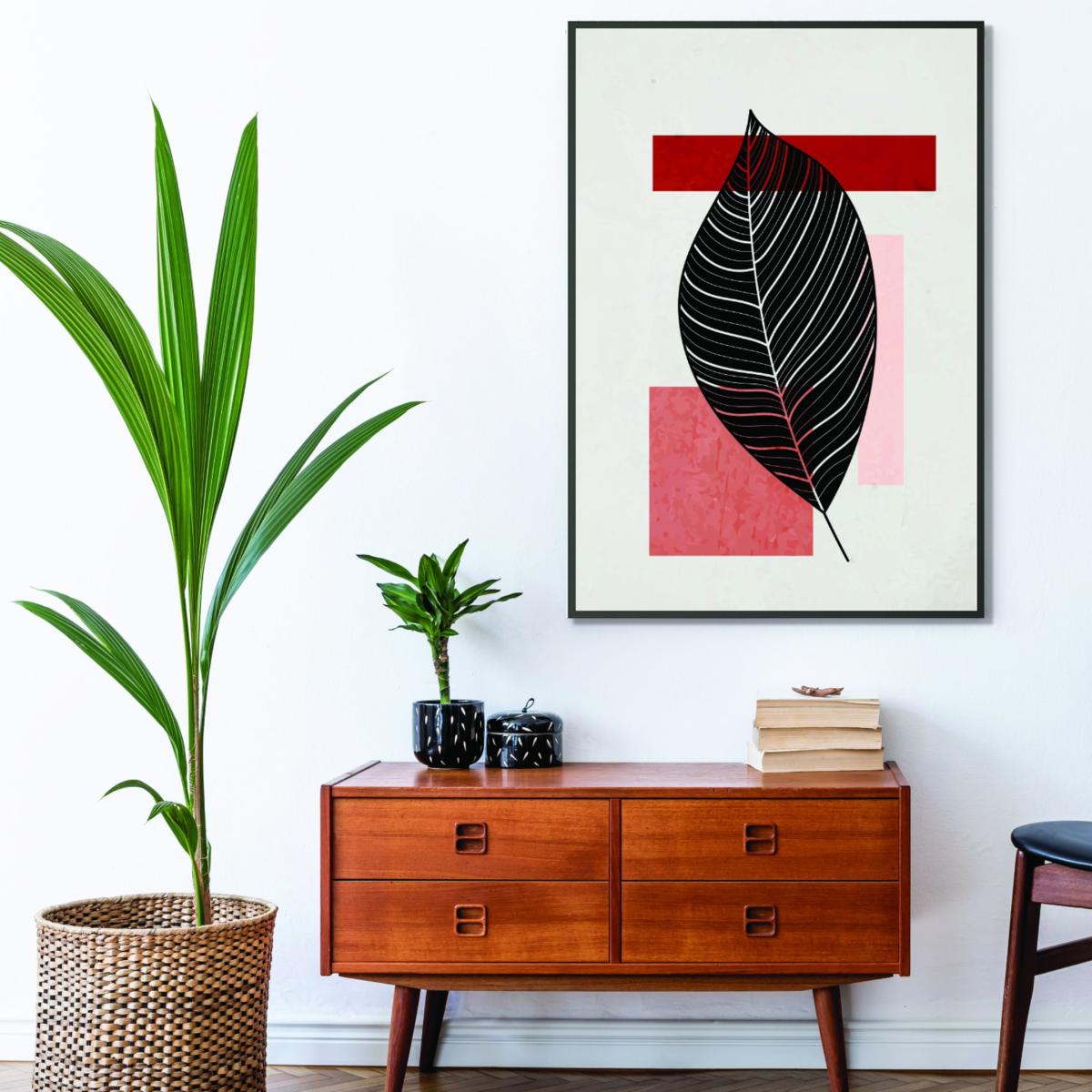 Pink / Purple Abstract Leaf Vibe Ii Medium Stanley Print House – image 3
