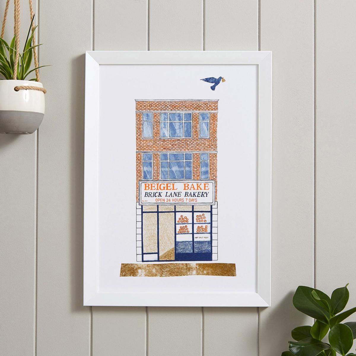 Beigel Bake Risograph Print A3 Rosa & Clara Designs – image 2