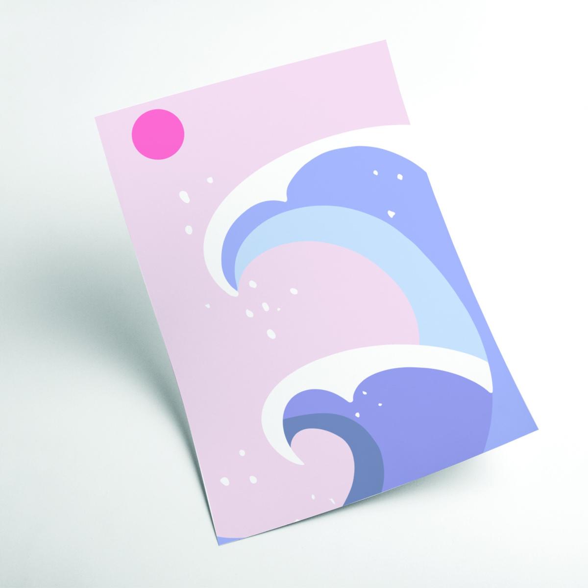 Pink / Purple Ocean Waves #4 Xxs Stanley Print House – image 2