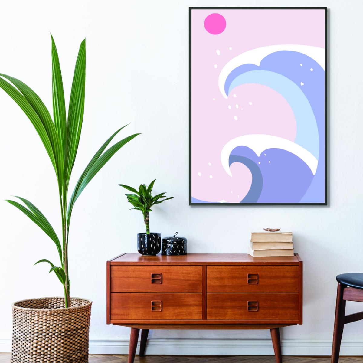 Pink / Purple Ocean Waves #4 Xxs Stanley Print House – image 3