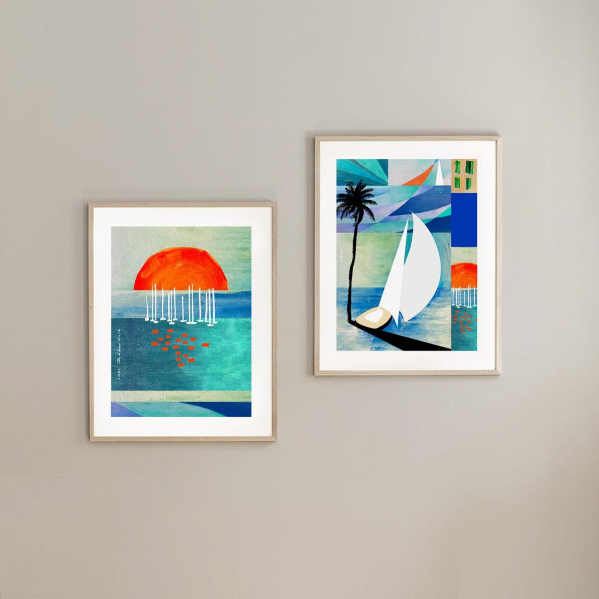 Sailboats And Sunrises On The French Riviera A3 297 X 420Mm Awol – image 7
