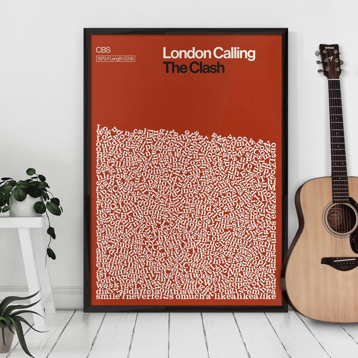 London Calling - Song Lyric Print A2 420 X 594Mm Reign & Hail – image 3