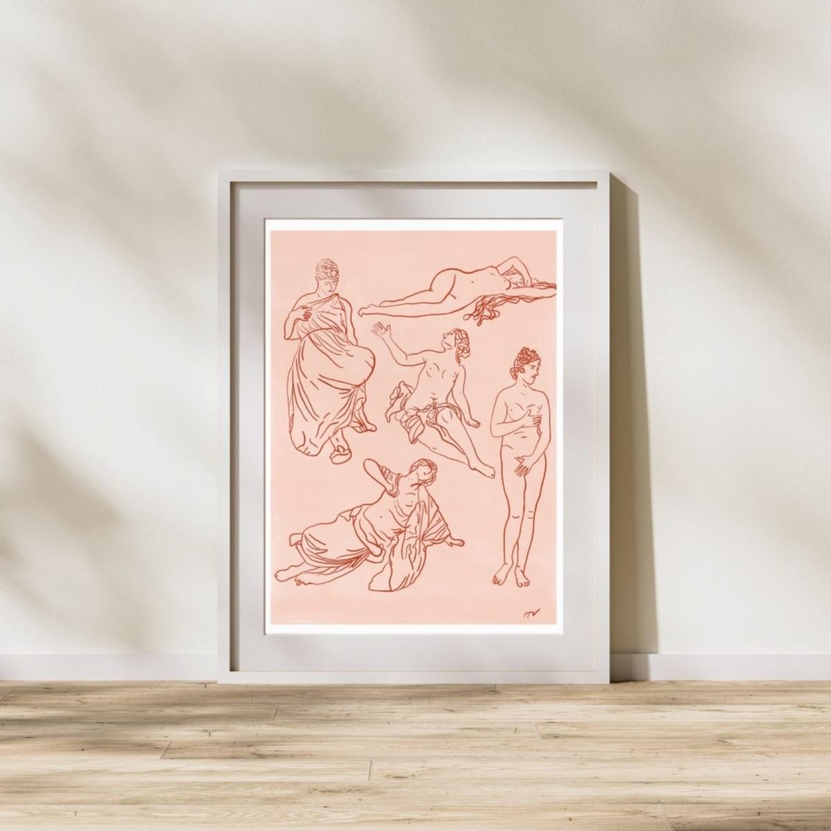 Pink / Purple Ancient Emotions Print 8 X 10" Hannah Via Art – image 2