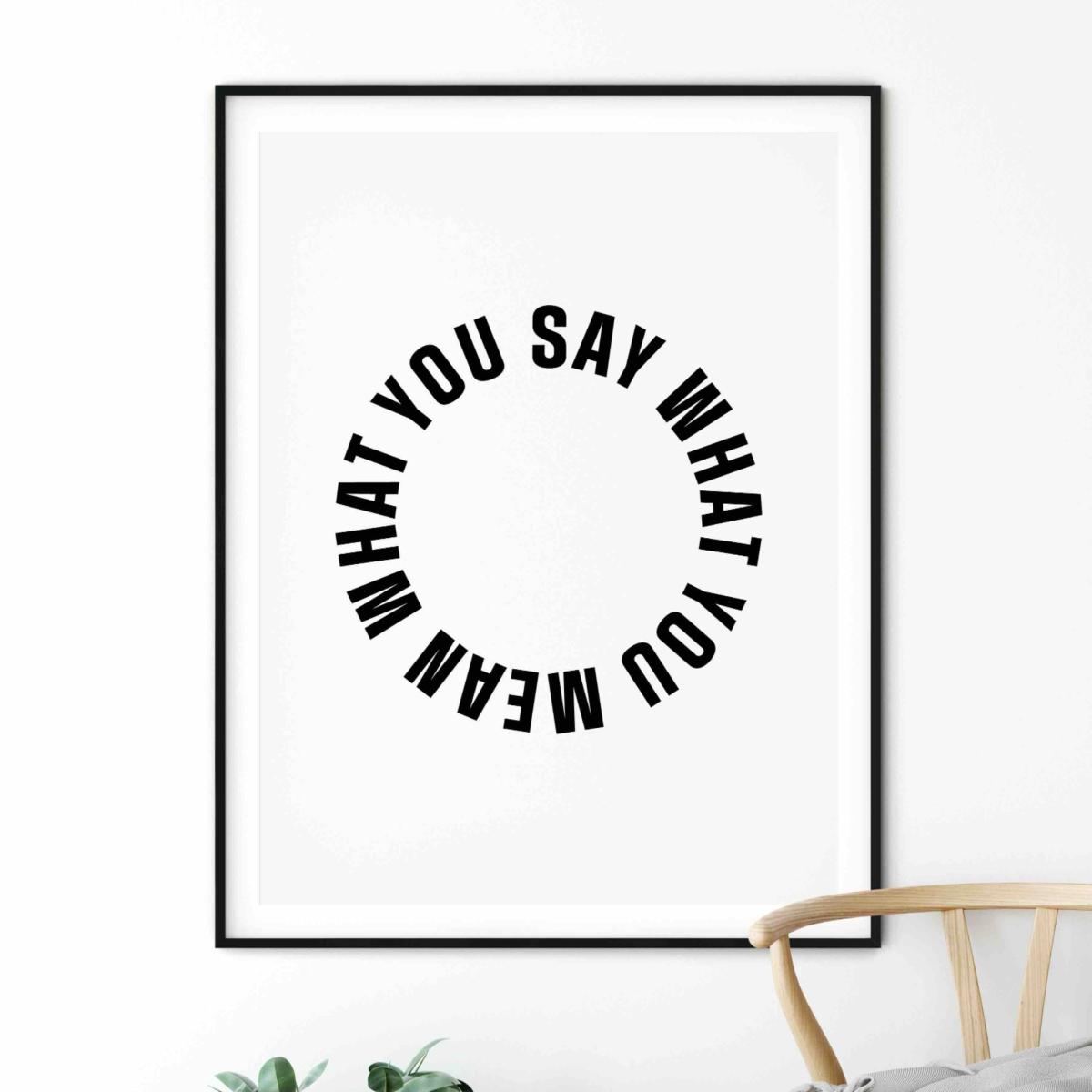 Black Say What You Mean A3 297 X 420Mm The Native State – image 3