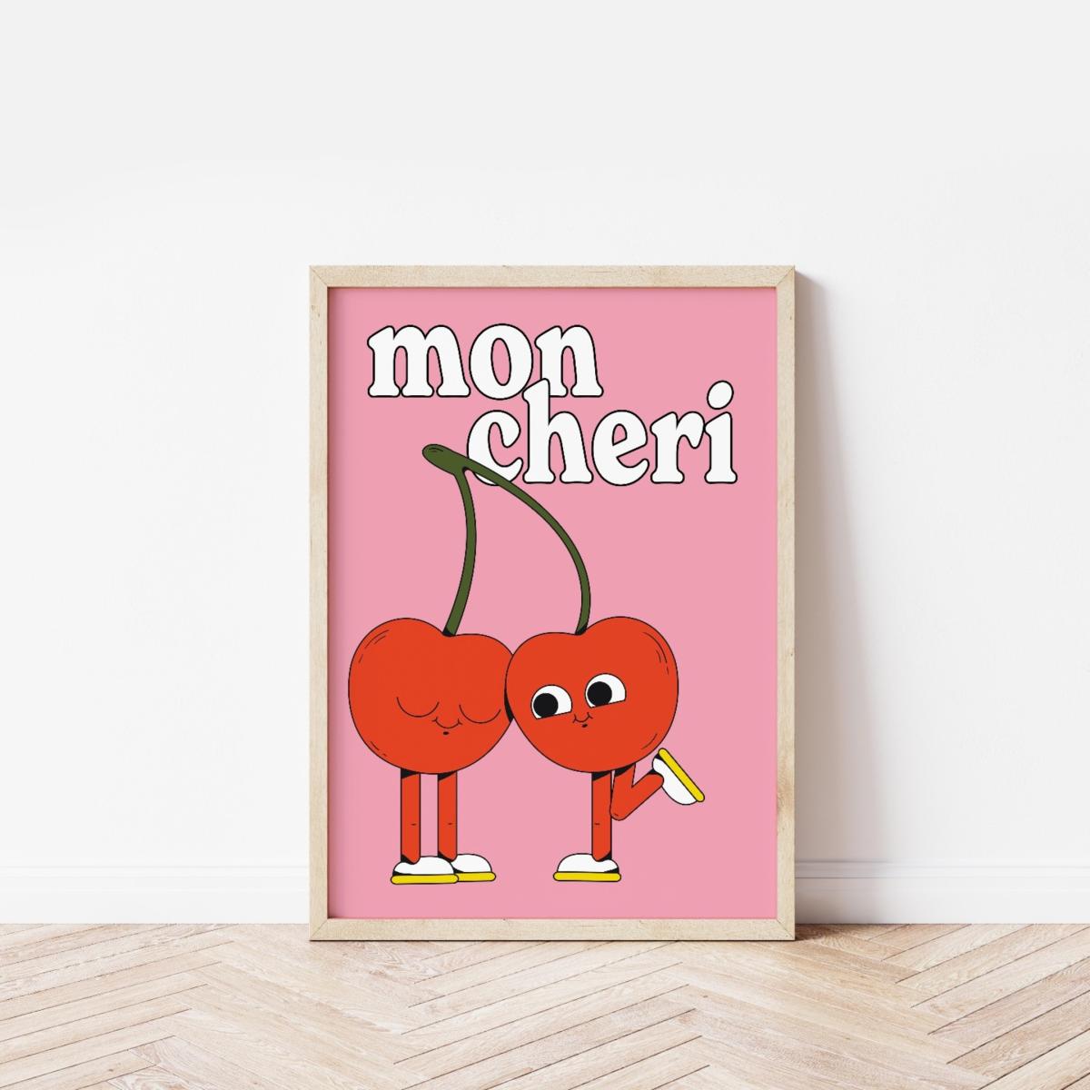 Red / Pink / Purple A3 Mon Cheri Print Sofe Store – image 2