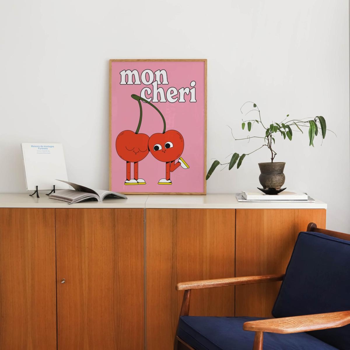 Red / Pink / Purple A3 Mon Cheri Print Sofe Store – image 3