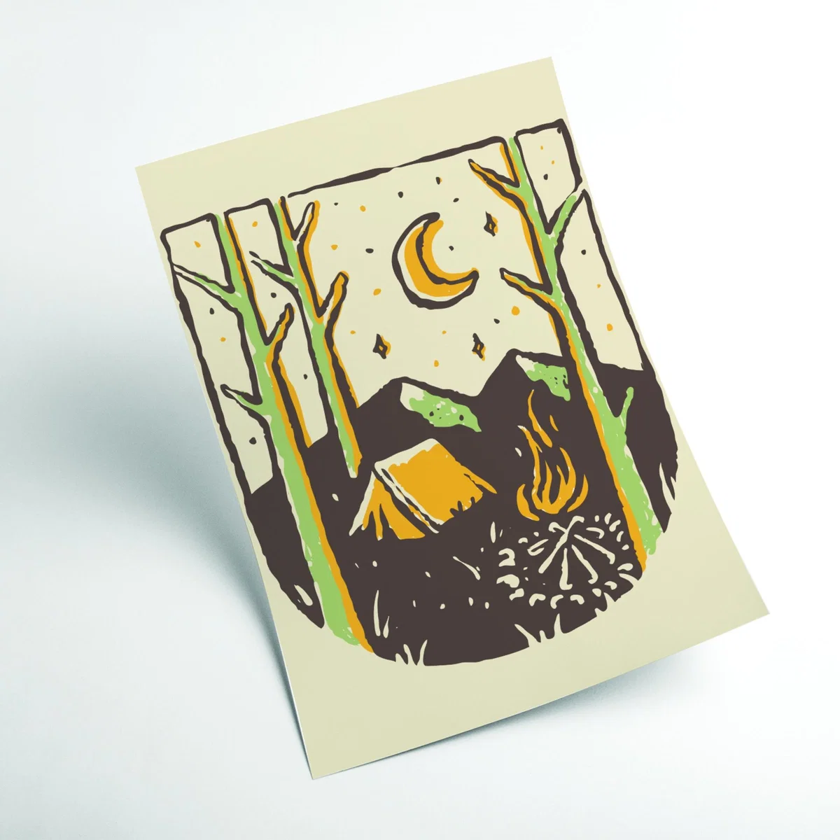 Brown Camp Vibes Only A3 297 X 420Mm Stanley Print House – image 2