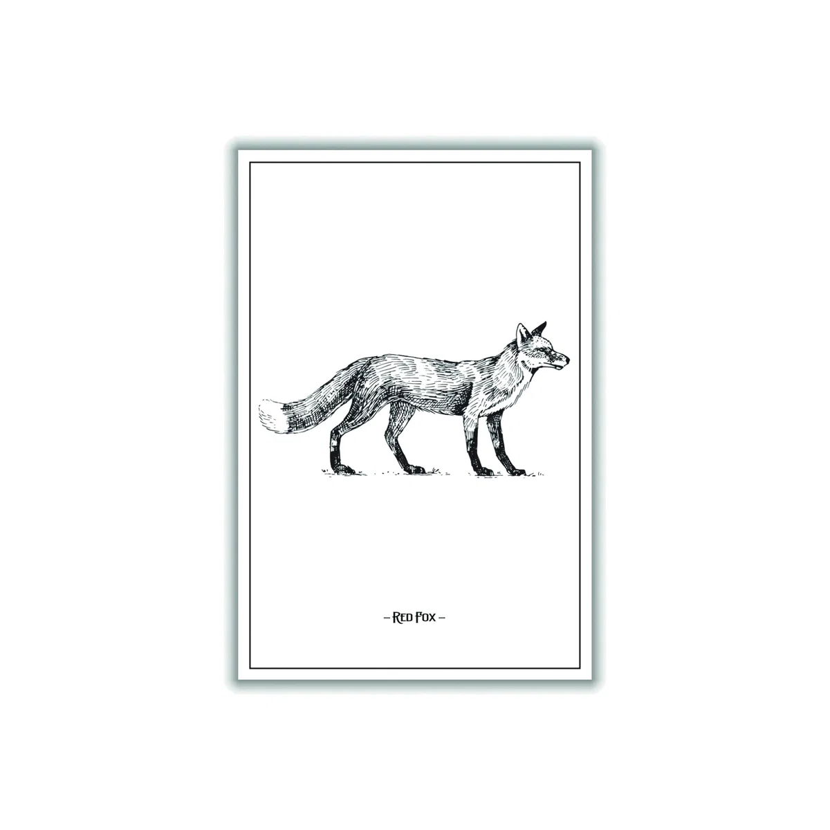 Black Red Fox A2 420 X 594Mm Stanley Print House – image 1