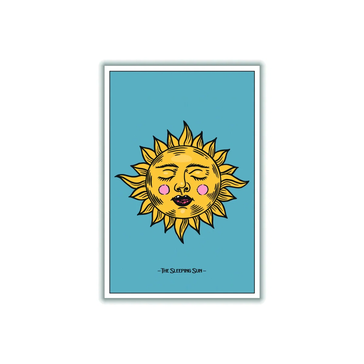 Yellow / Orange The Sleeping Sun A4 210 X 297Mm Stanley Print House – image 1