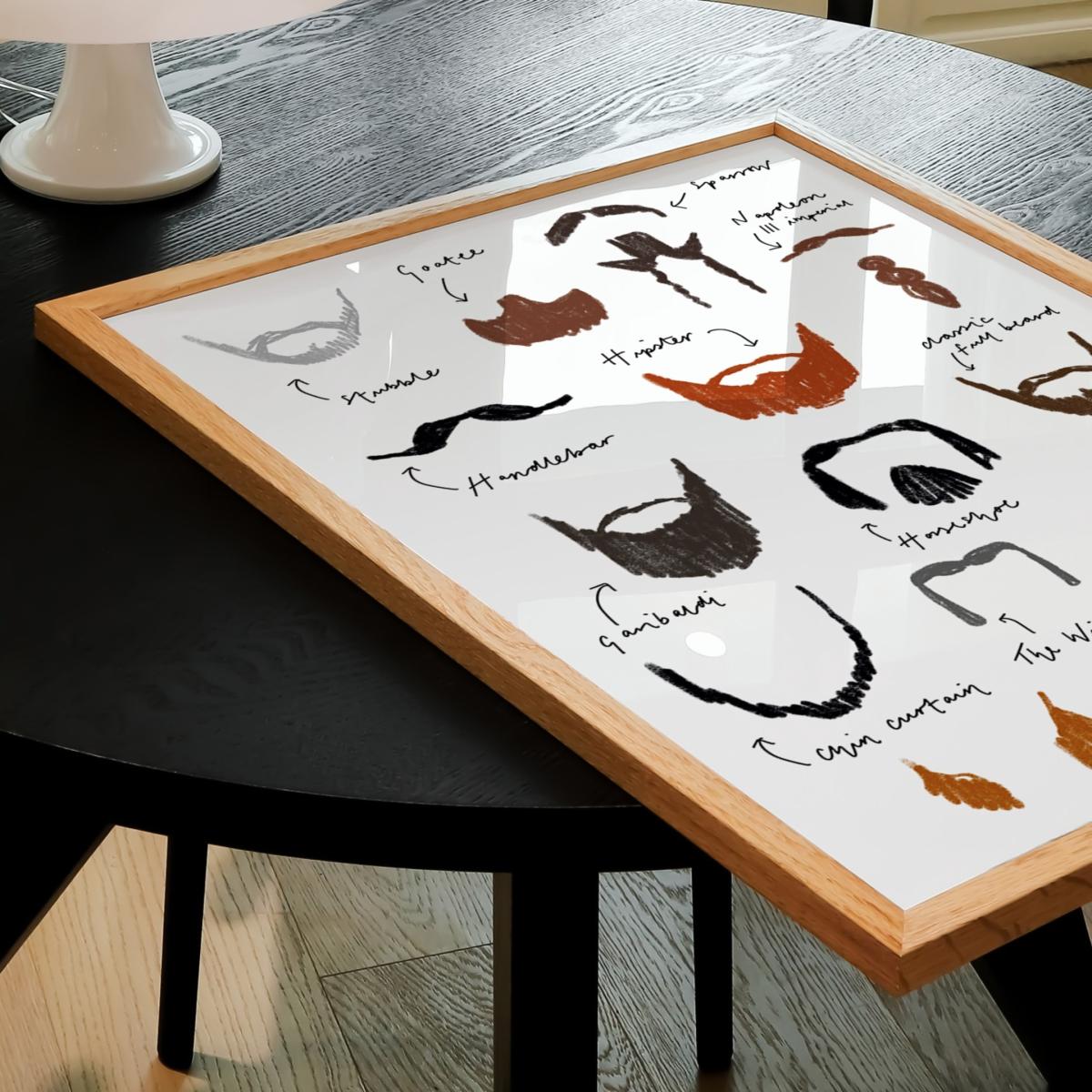 Beard Art Print - A3 Natalie Cass Art – image 2