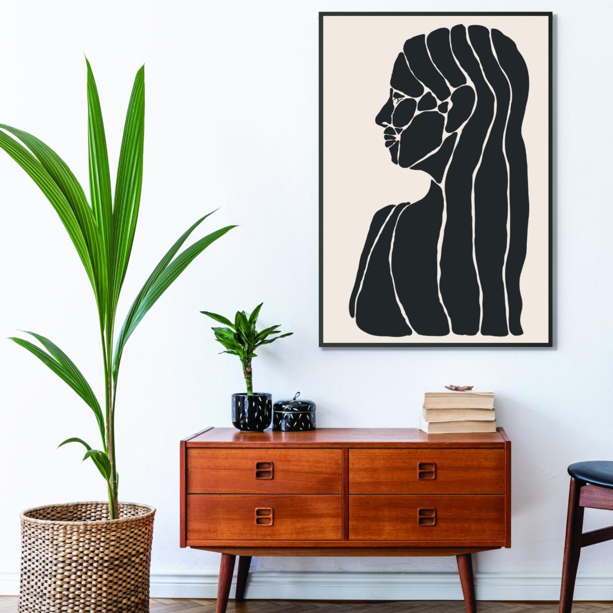 Black Abstract Faces Set #2 Extra Large Stanley Print House – image 3