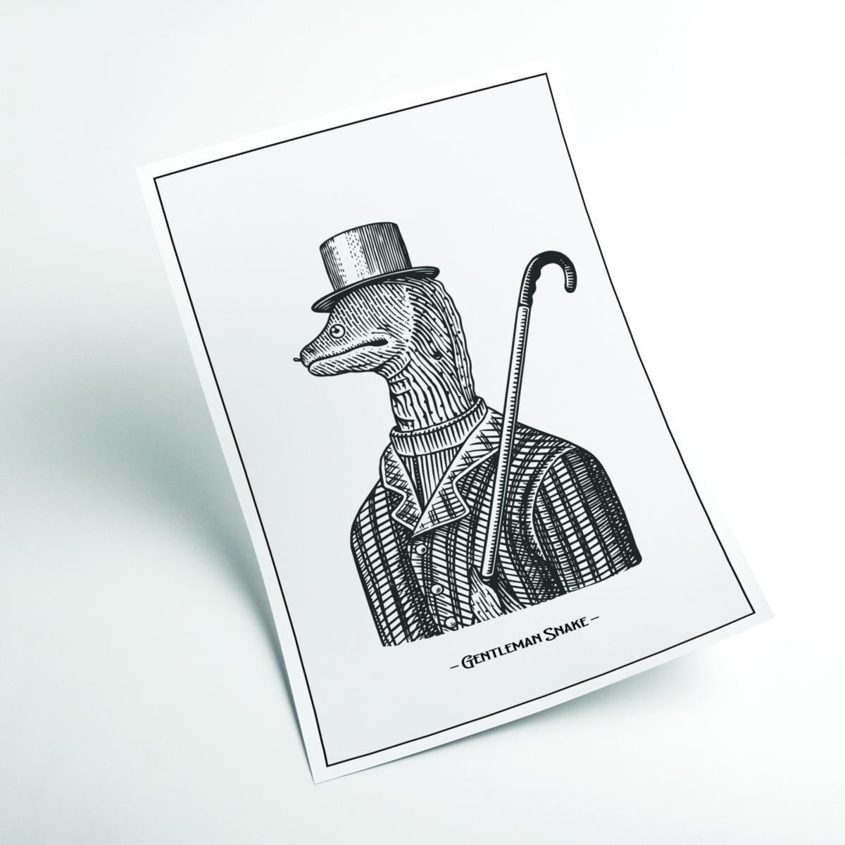 Grey Gentlemen Snake A1 594 X 841Mm Stanley Print House – image 2