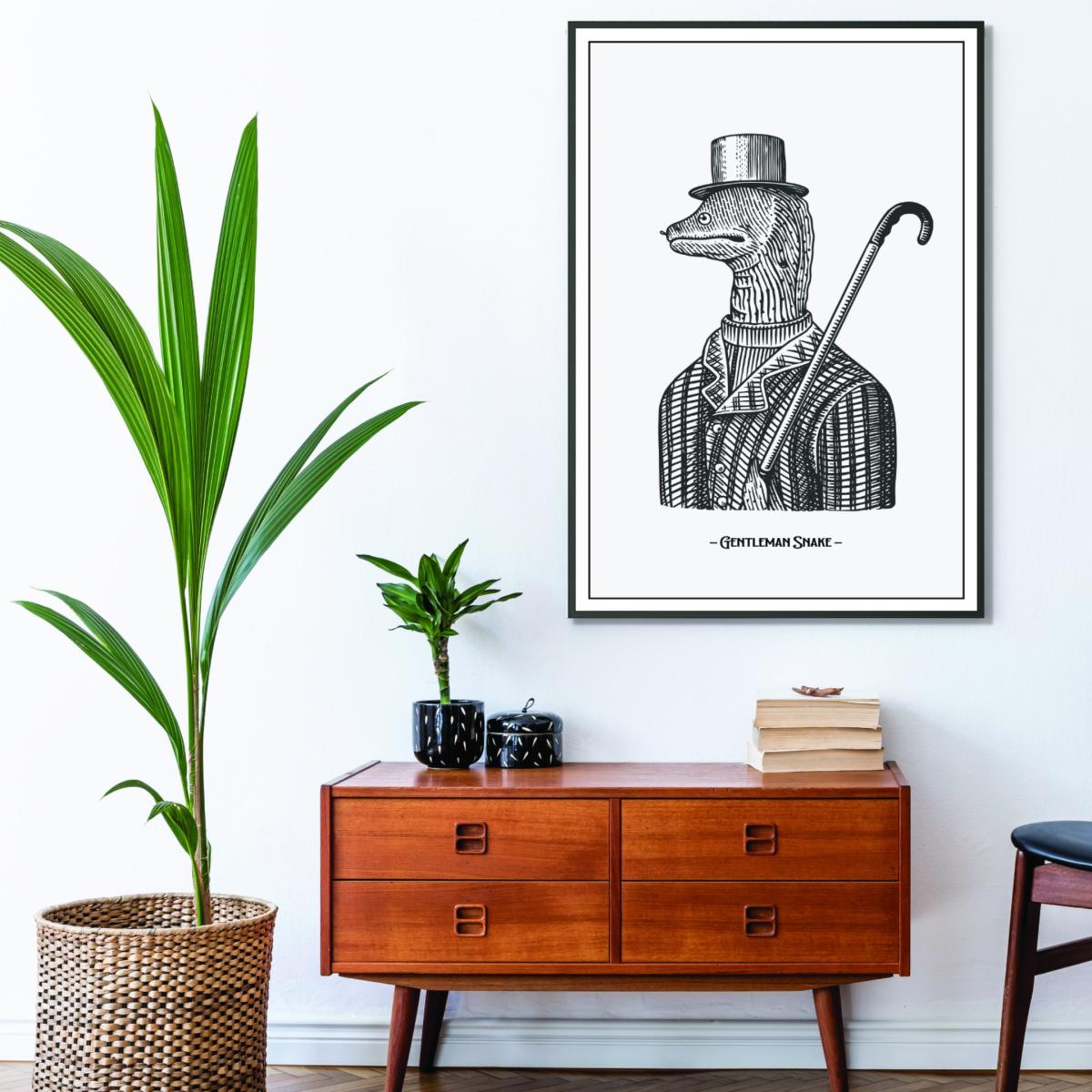 Grey Gentlemen Snake A1 594 X 841Mm Stanley Print House – image 3