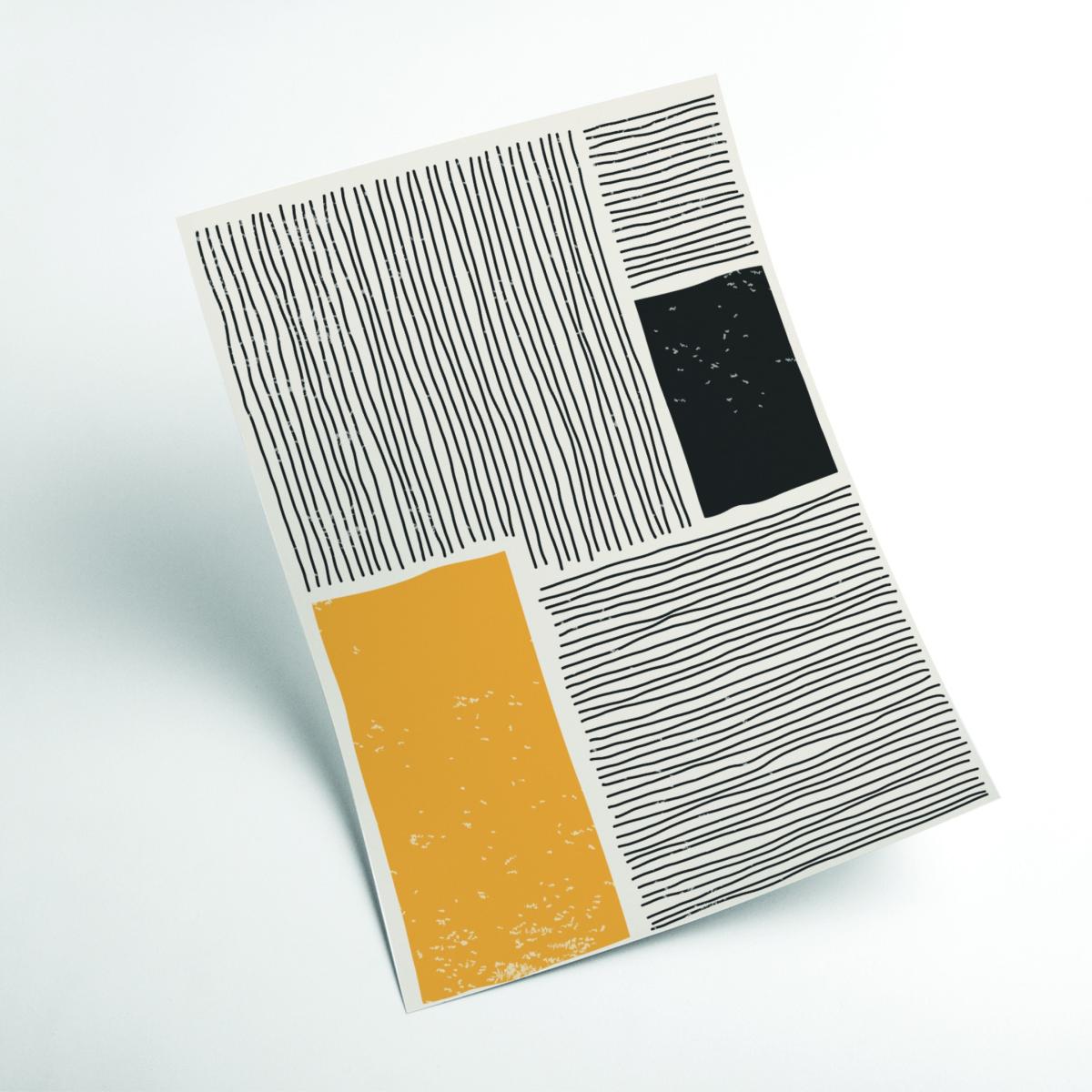 Yellow / Orange Subtle Line Series #7 Large Stanley Print House – image 2