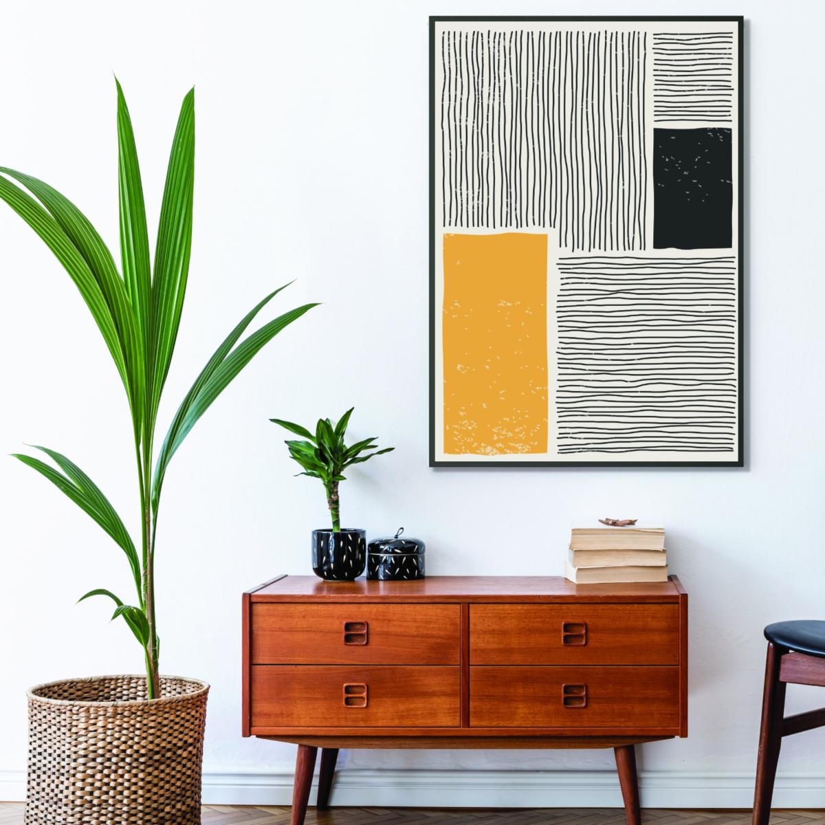 Yellow / Orange Subtle Line Series #7 Large Stanley Print House – image 3