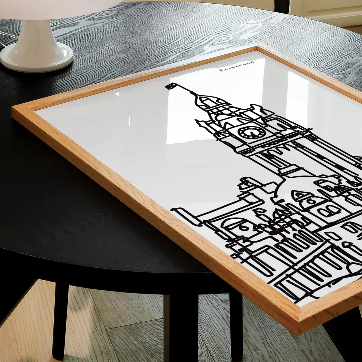 Black / White Edinburgh Art Print - A2 | A2 | 420 X 594Mm | Natalie Cass Art – image 2