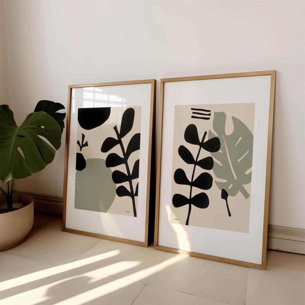 Black / Green / Neutrals Mediterranean Garden: Minimalist Botanical Art Print, Part One | A3 | 297 X 420Mm | Awol – image 6