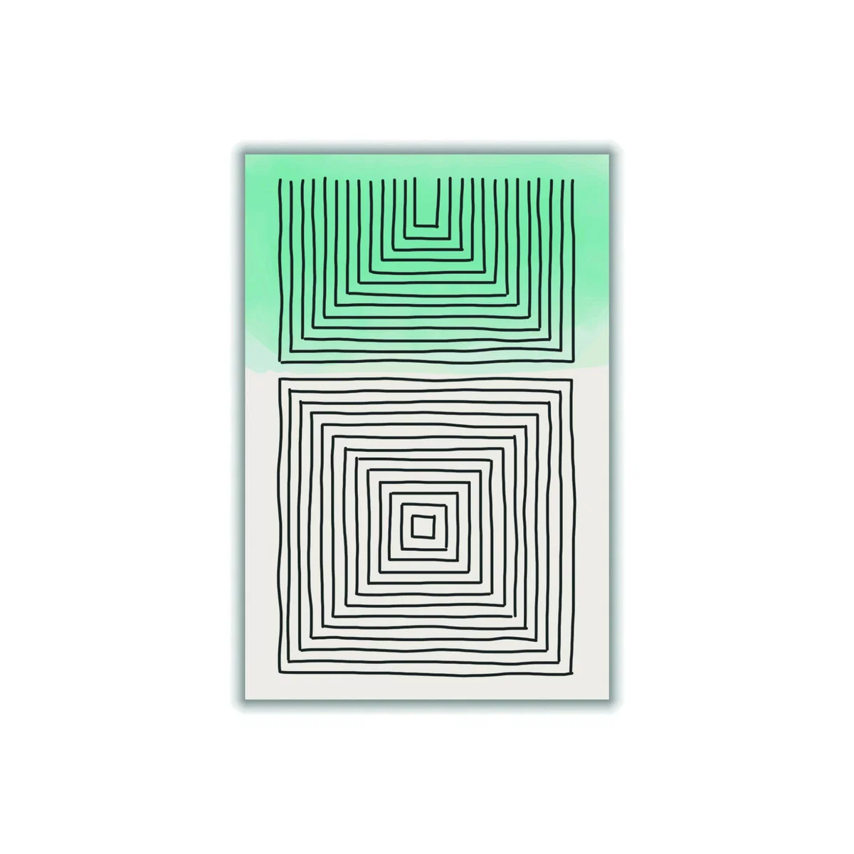 Light Green Watercolor Shapes #1 A4 210 X 297Mm Stanley Print House – image 1