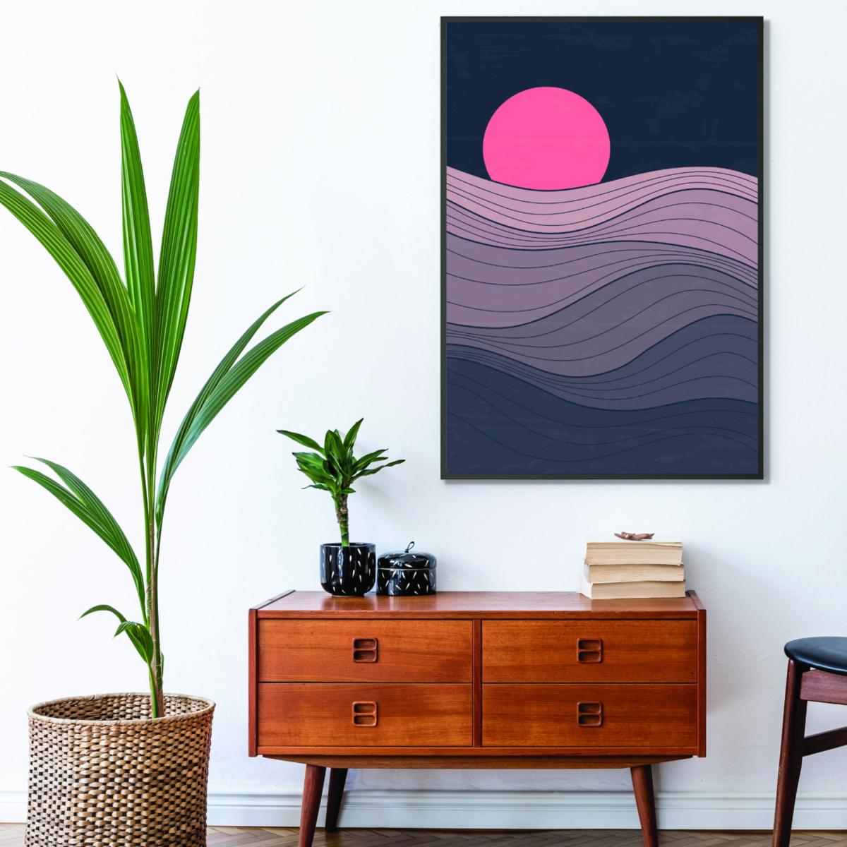 Pink / Purple Minimal Pink Sunset #3 A1 594 X 841Mm Stanley Print House – image 3