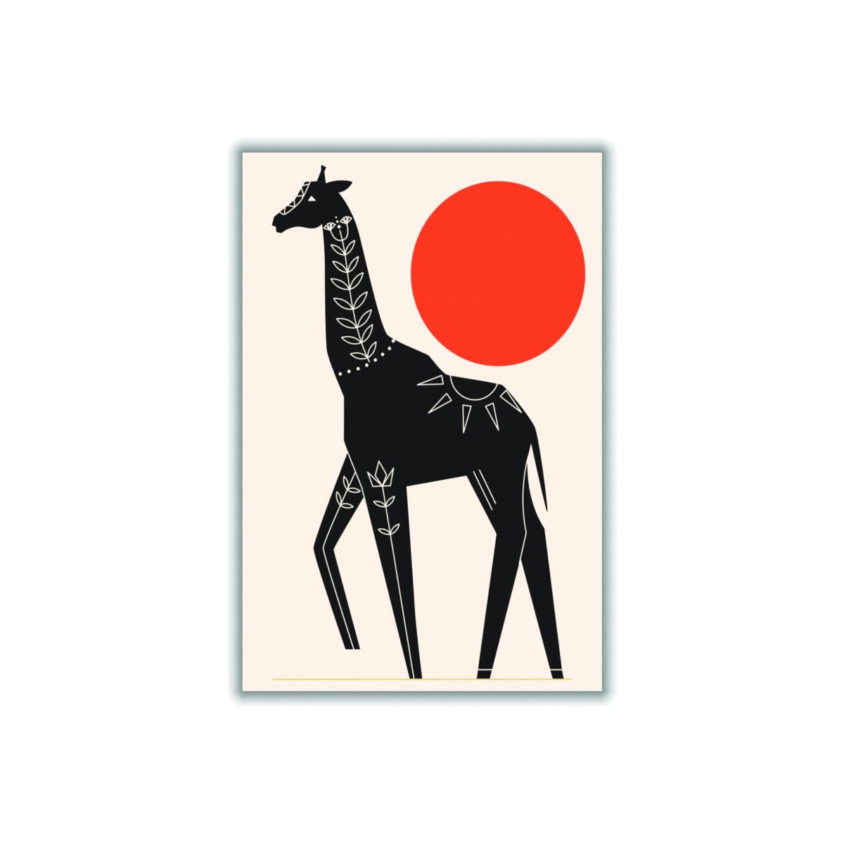 Red Giraffe In The Sun A1 594 X 841Mm Stanley Print House – image 1