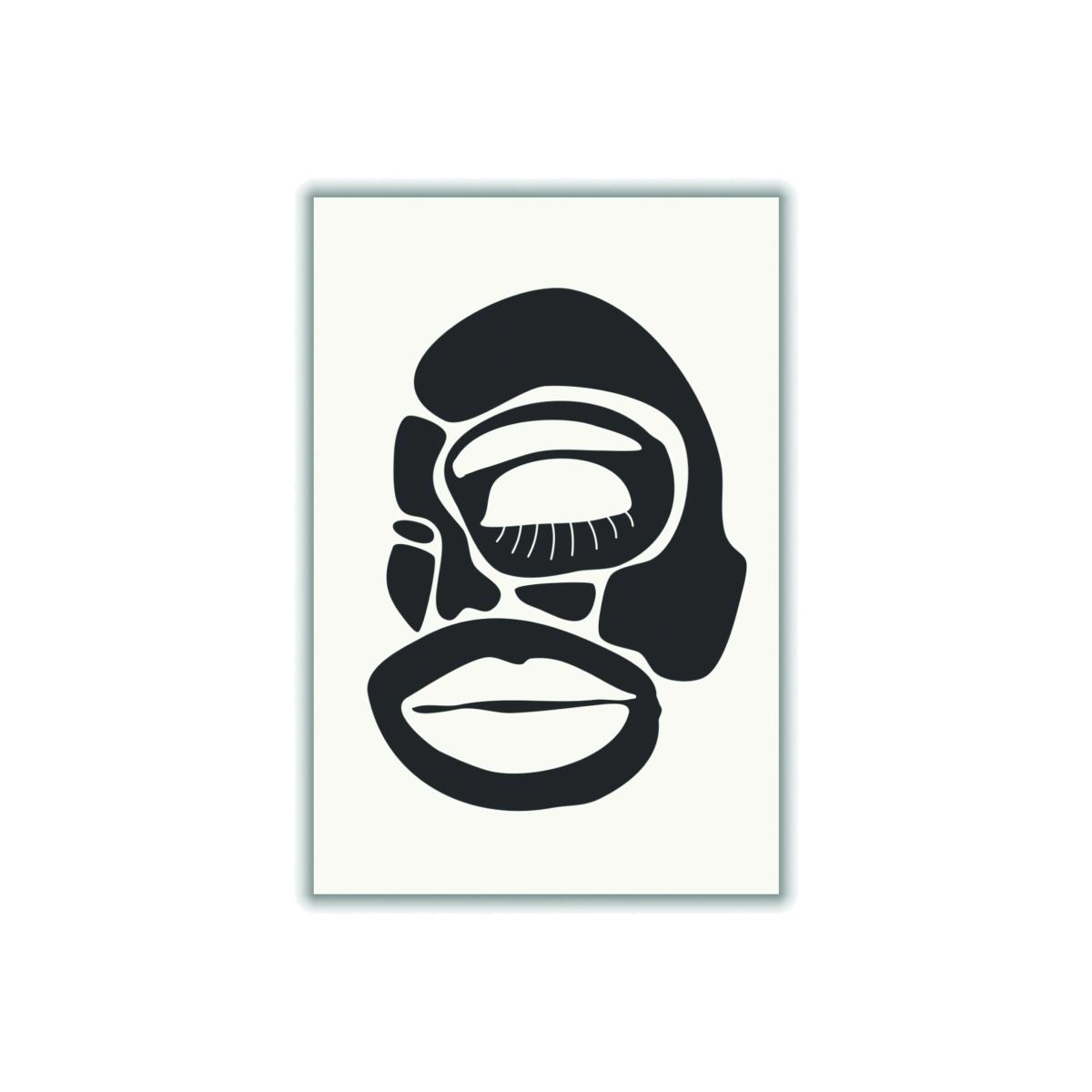 Black Abstract Faces Series #2 A1 594 X 841Mm Stanley Print House – image 1
