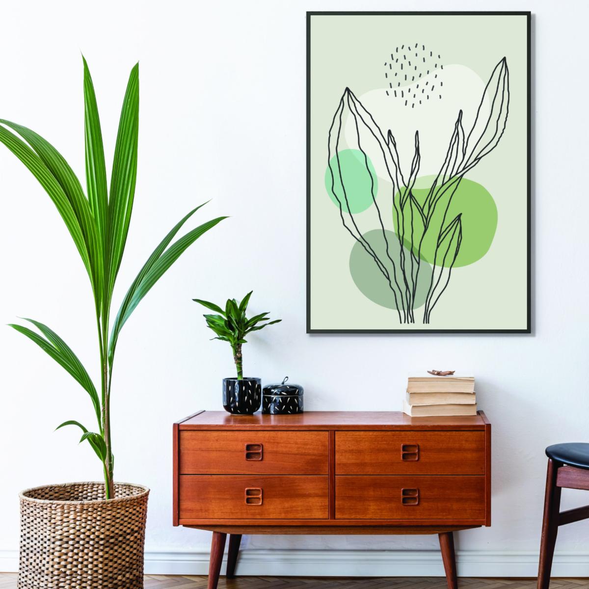 Green Color Abstract Plants #3 A2 420 X 594Mm Stanley Print House – image 3