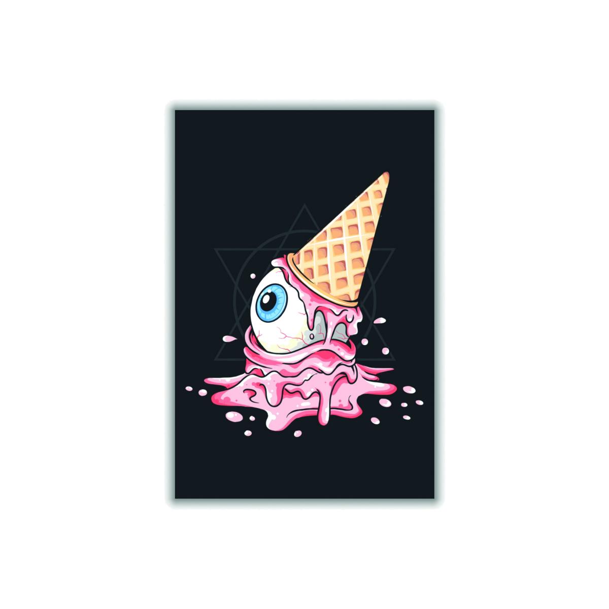 Pink / Purple Strawberry Eyeball Icecream A2 420 X 594Mm Stanley Print House – image 1