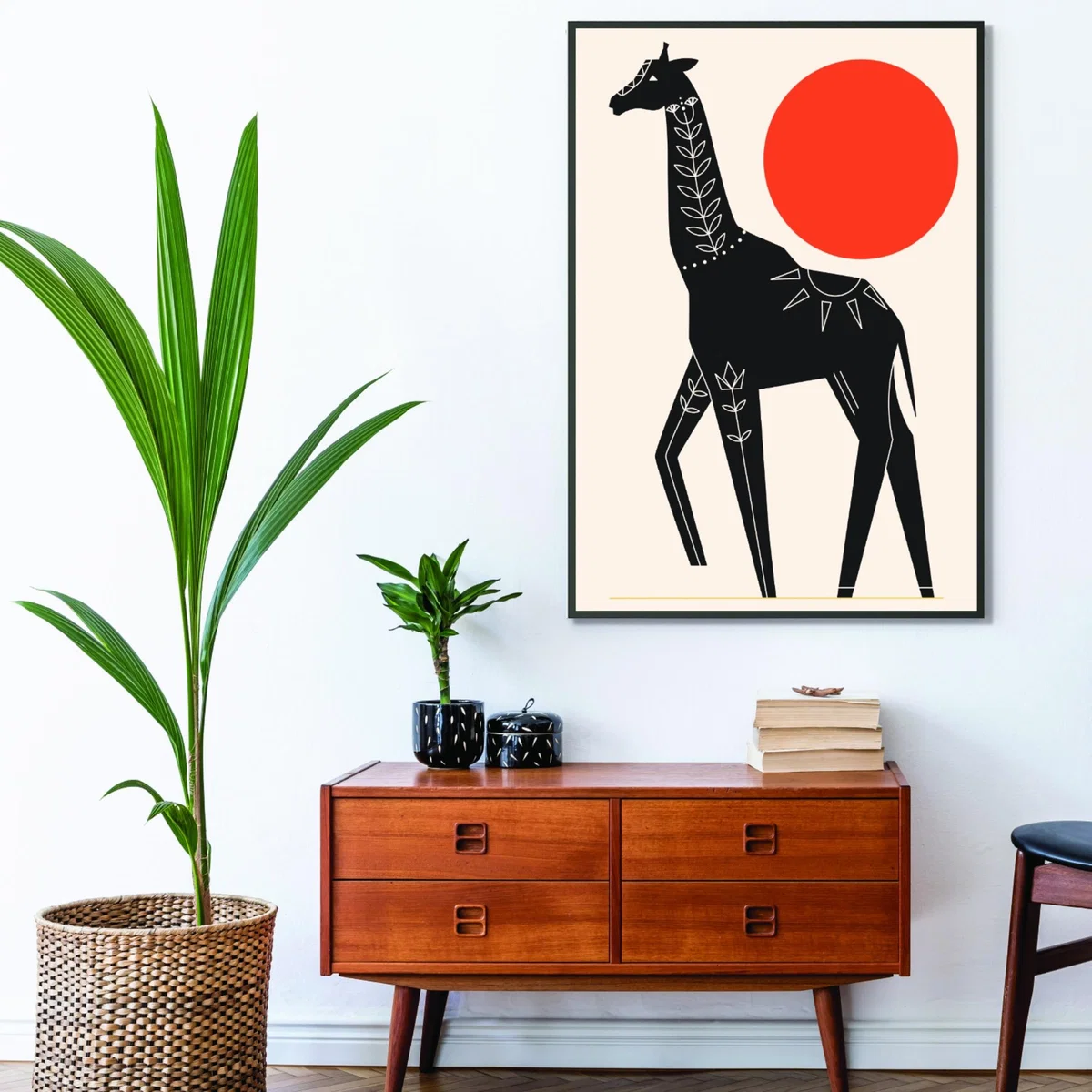 Red Giraffe In The Sun A3 297 X 420Mm Stanley Print House – image 3
