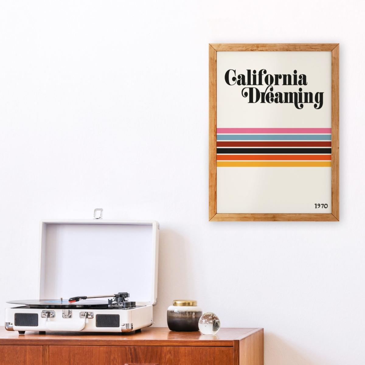 California Dreaming The Mamas & Papas Inspired Retro Giclée Art Print A2 420 X 594Mm Fanclub – image 4