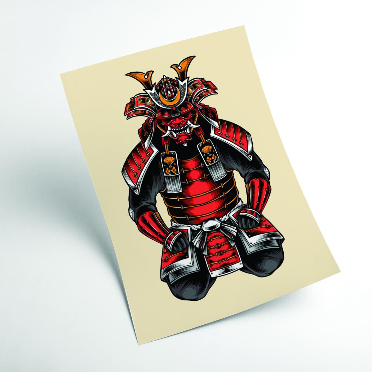 Red Japanese Samurai Small Stanley Print House – image 2
