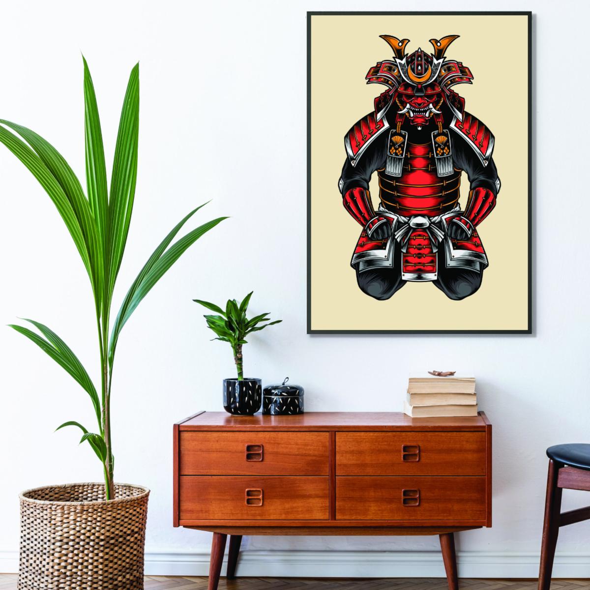 Red Japanese Samurai Small Stanley Print House – image 3