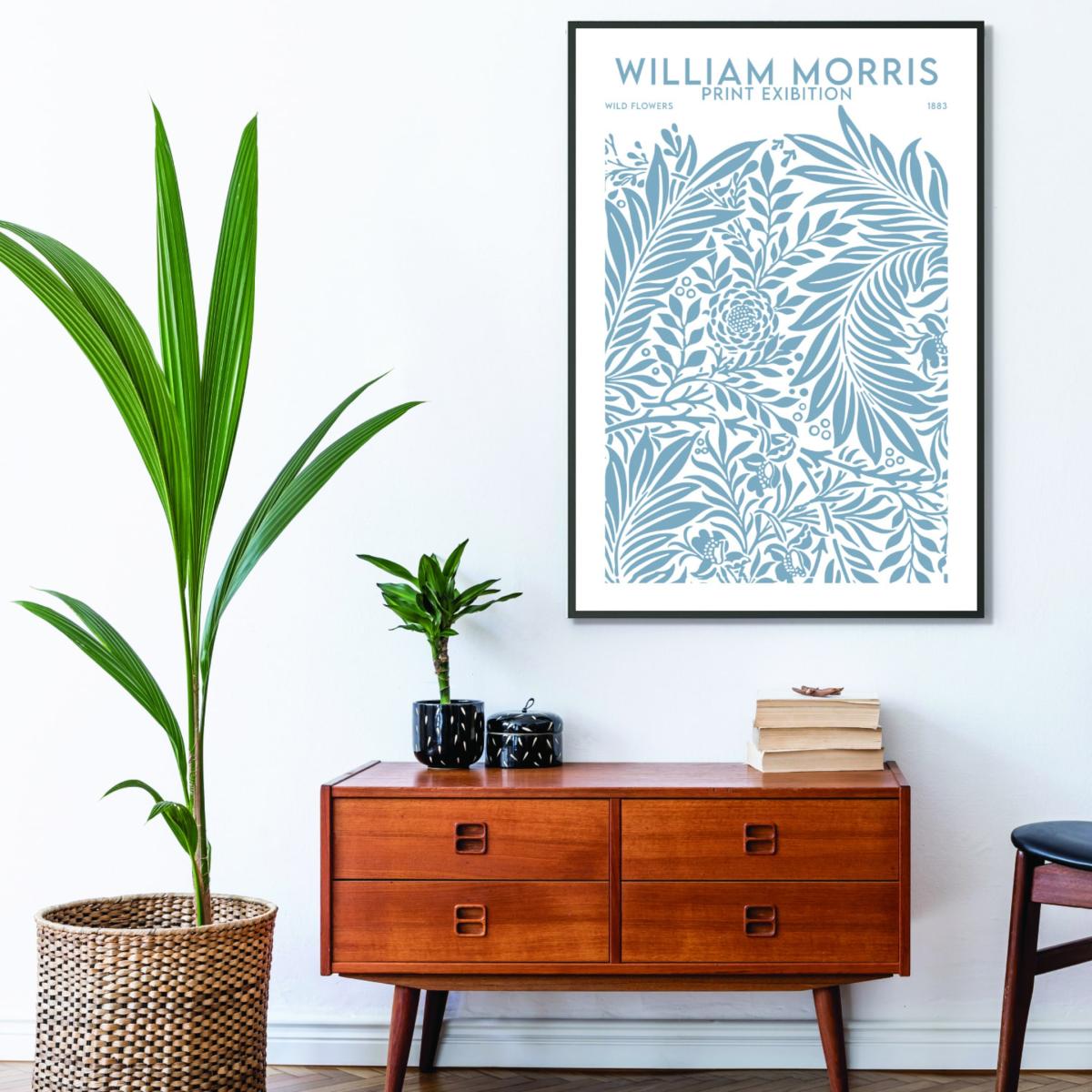 Grey William Morris Print Exibition White A4 210 X 297Mm Stanley Print House – image 3