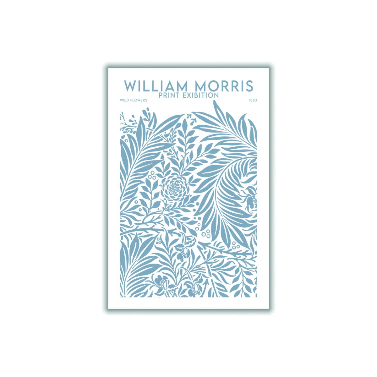 Grey William Morris Print Exibition White A4 210 X 297Mm Stanley Print House – image 1