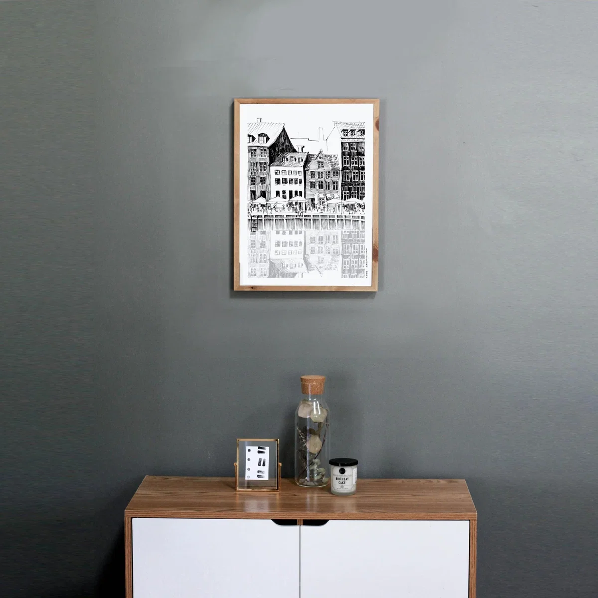 Black / White Copenhagen Art Print: A Beautiful Day On Nyhavn Canal A4 210 X 297Mm Awol – image 6