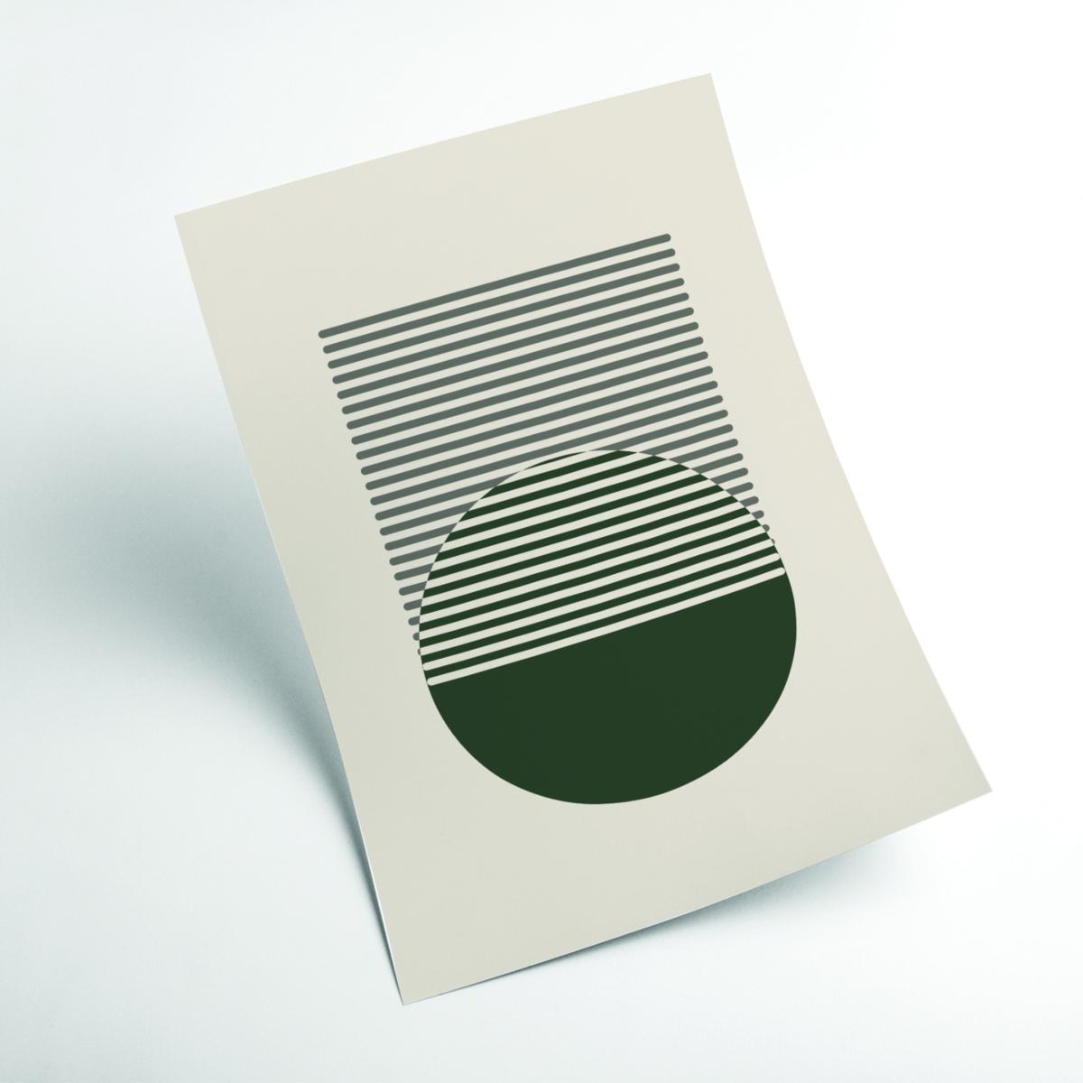 Grey Minimal Abstract Circles I Small Stanley Print House – image 2