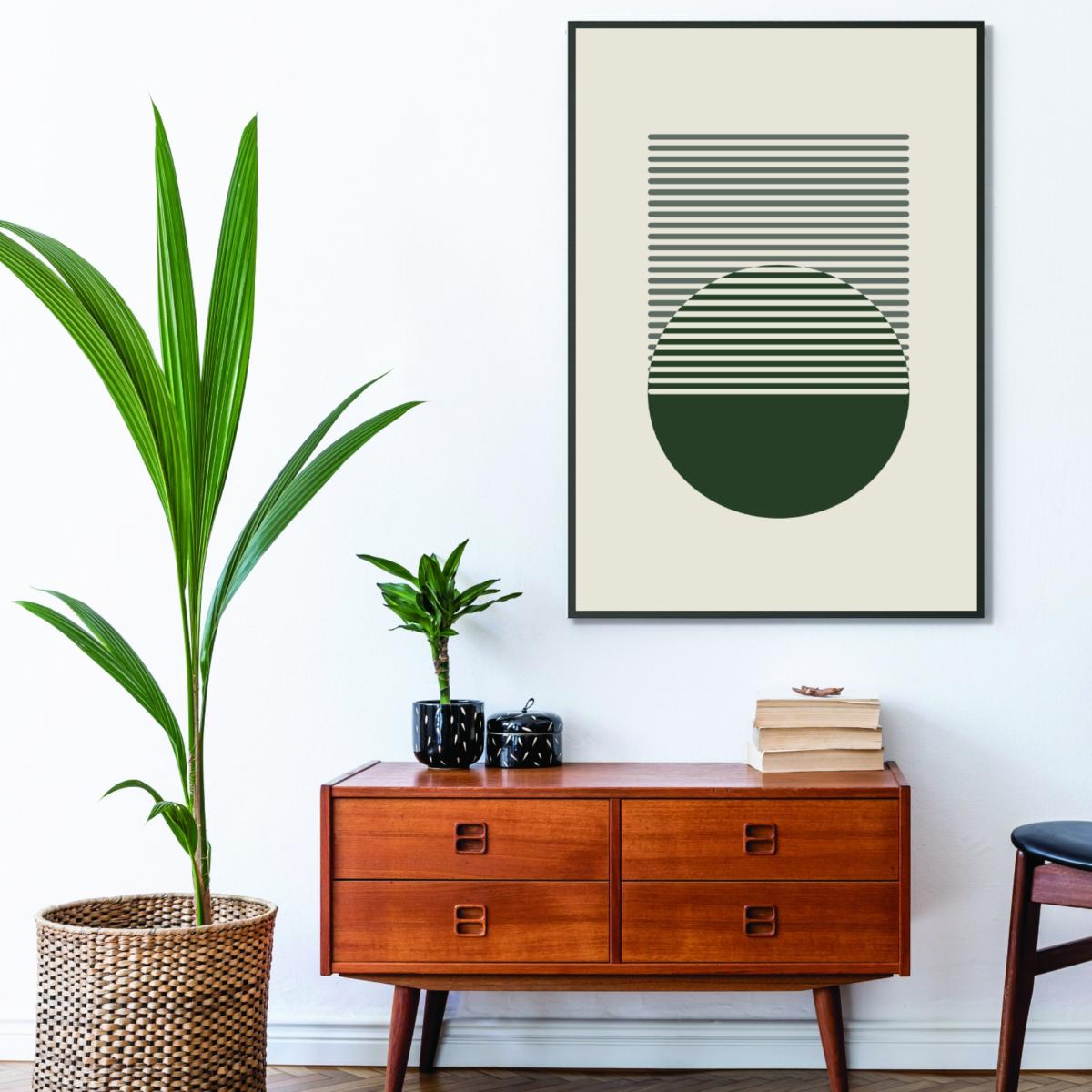 Grey Minimal Abstract Circles I Small Stanley Print House – image 3
