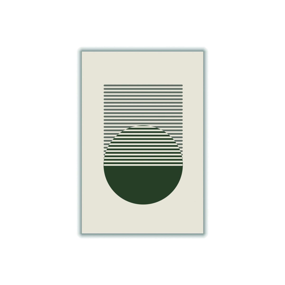 Grey Minimal Abstract Circles I Small Stanley Print House – image 1