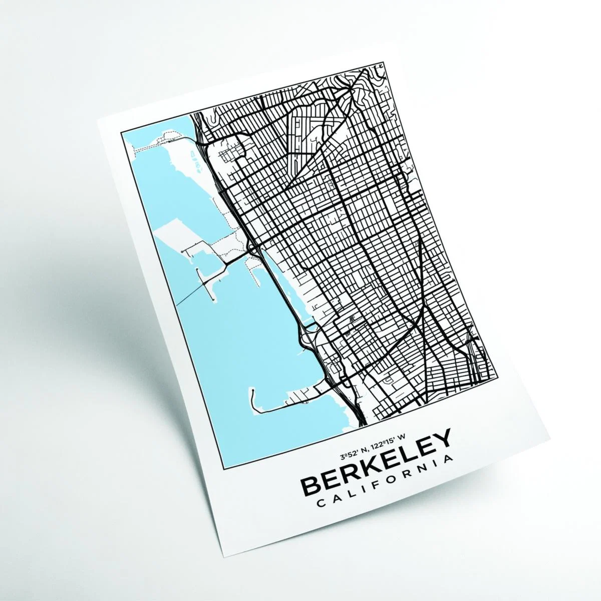 Blue Map Of Berkeley California A2 420 X 594Mm Stanley Print House – image 2