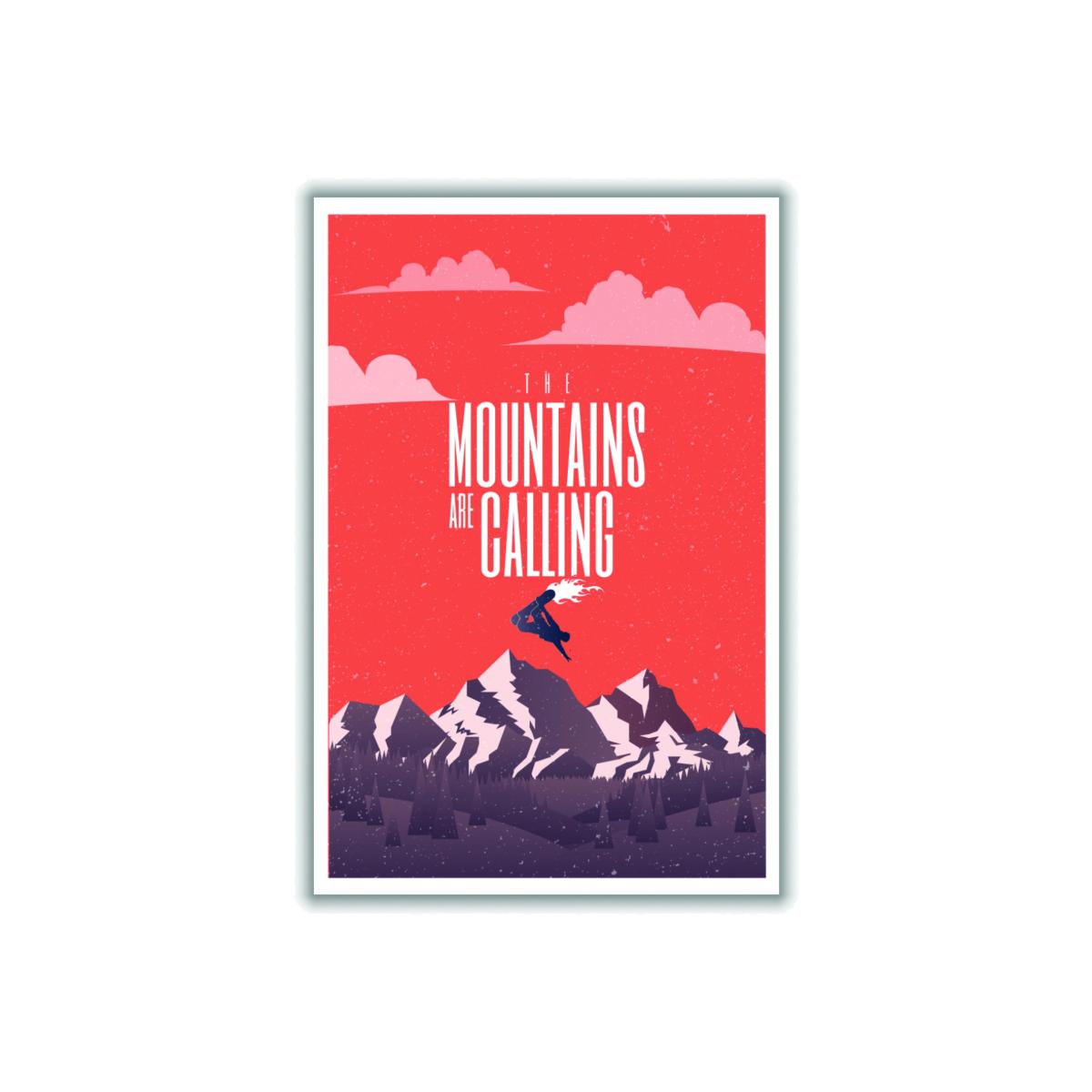 Red The Mountains Are Calling A3 297 X 420Mm Stanley Print House – image 1