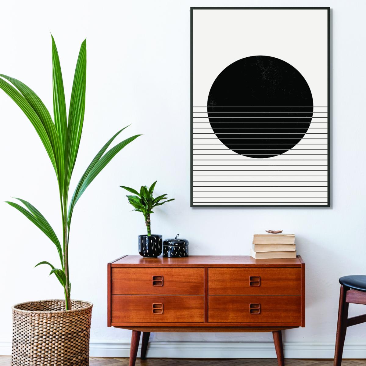 Black Minimal Geometric #1 Extra Small Stanley Print House – image 3