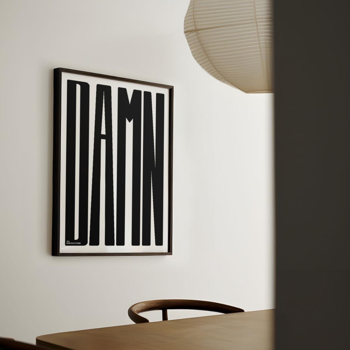 Damn Black - Giclee Fine Art Print - Large | A2 | 420 X 594Mm | East Side Studio London – image 2