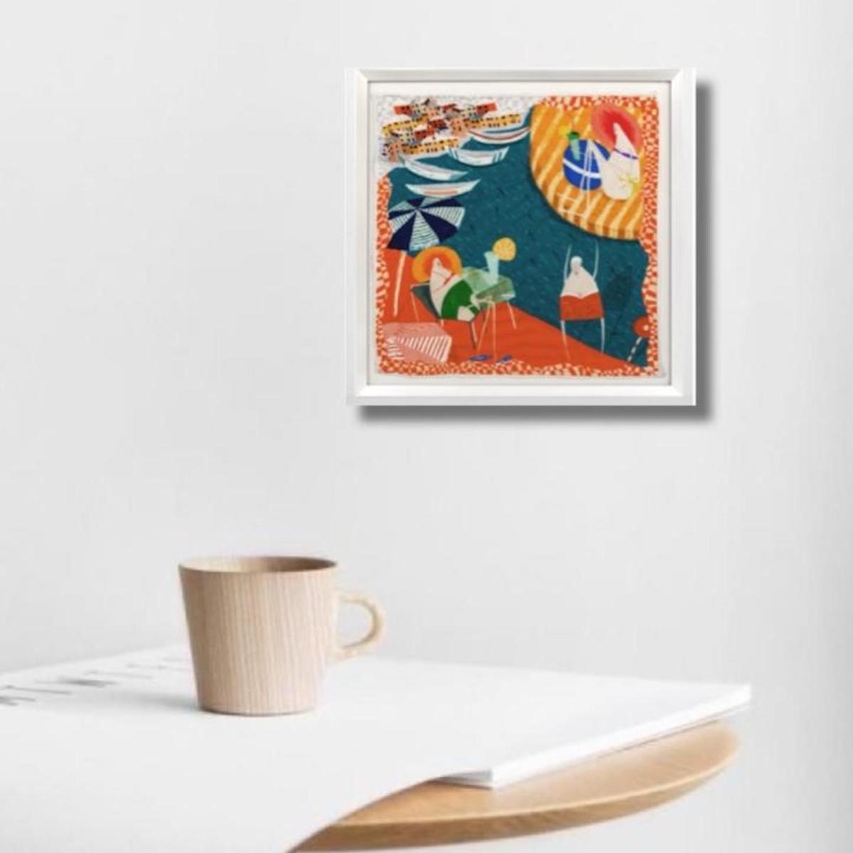 Framed Silk Art Amalfi Coast One Size Un Poco – image 3