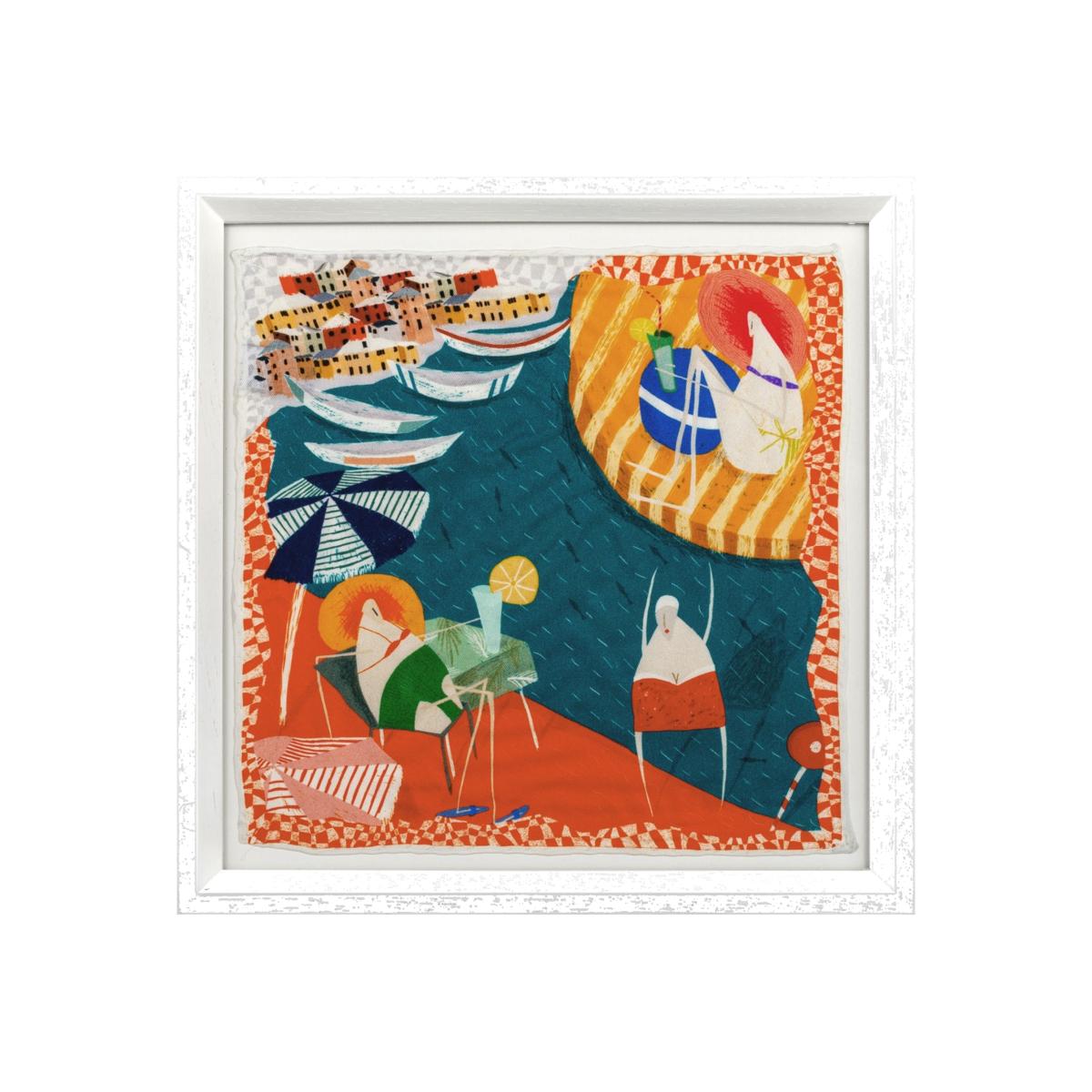 Framed Silk Art Amalfi Coast One Size Un Poco – image 1