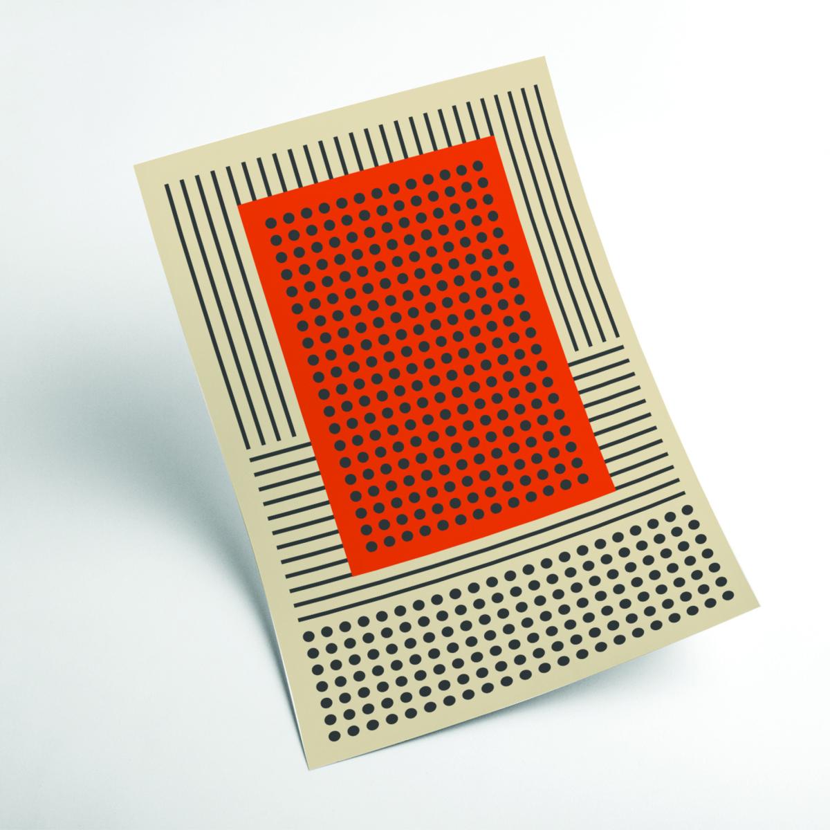 Red Geometric Expression #2 A2 420 X 594Mm Stanley Print House – image 2