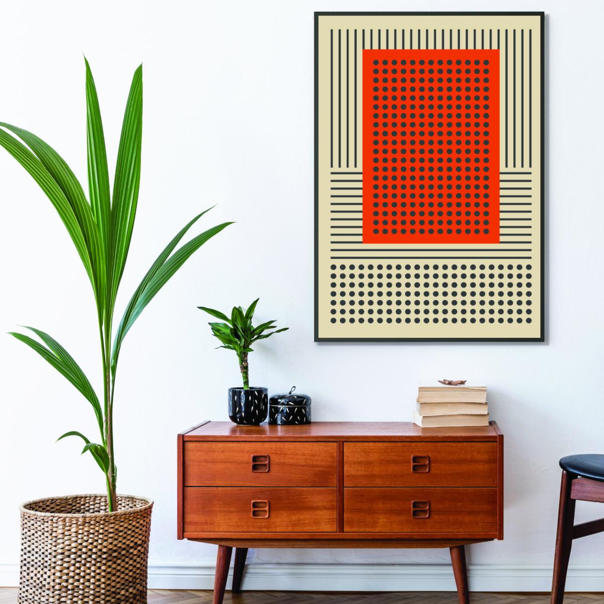 Red Geometric Expression #2 A2 420 X 594Mm Stanley Print House – image 3